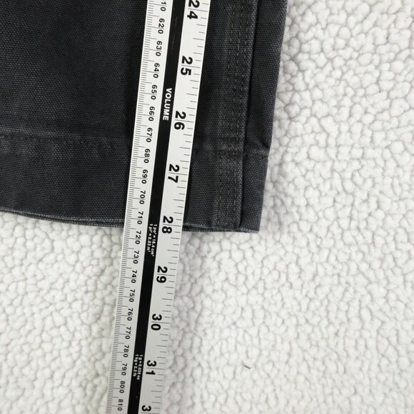 Carhartt Jeans Womens 2 Short Black Double Knee Heavyweight Workwear - Picture 8 of 10